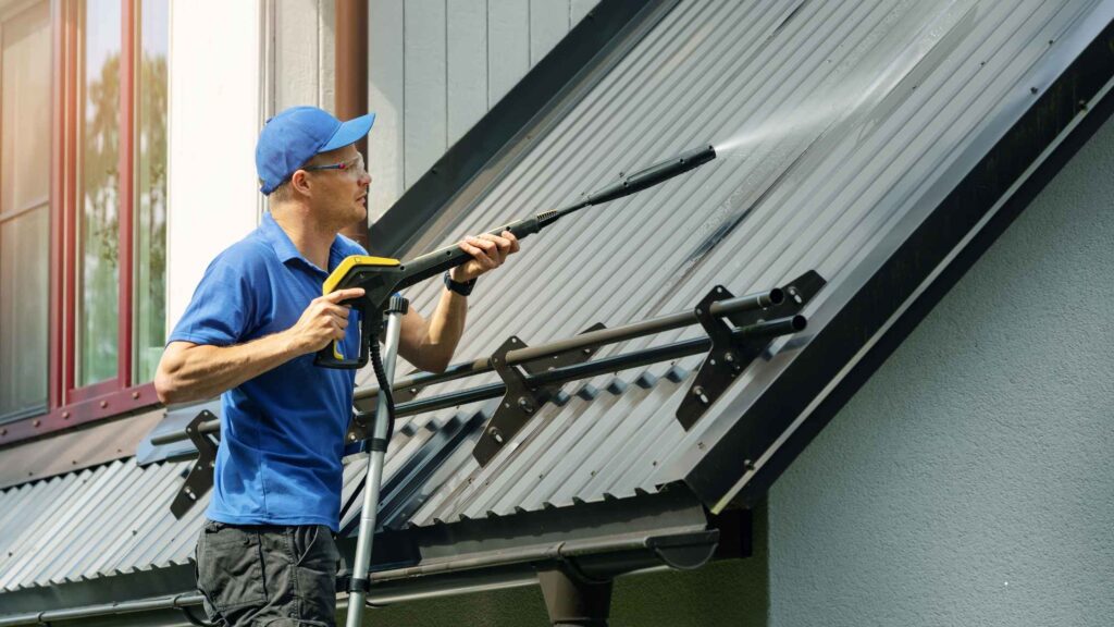 Post roof installation clean up