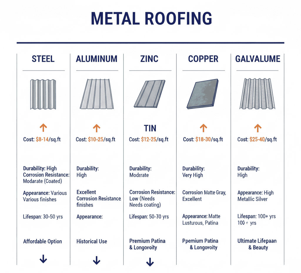 factors effecting roof material are illustrated