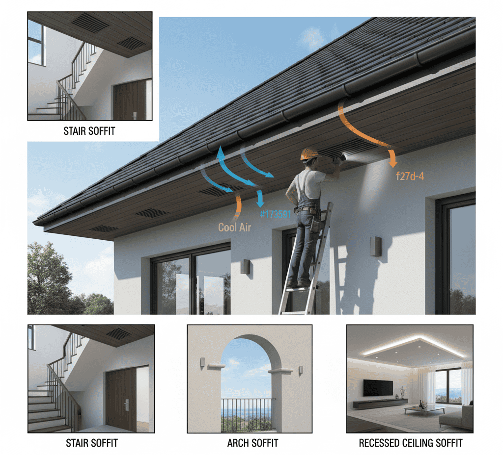 A person custruction soffit of e house